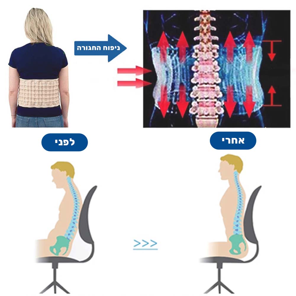 חגורה מתנפחת לשחרור כאבי גב